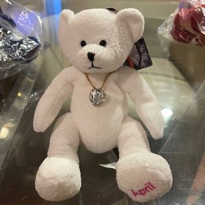 April Bear of the Month Diamond pendant  NWT Russ